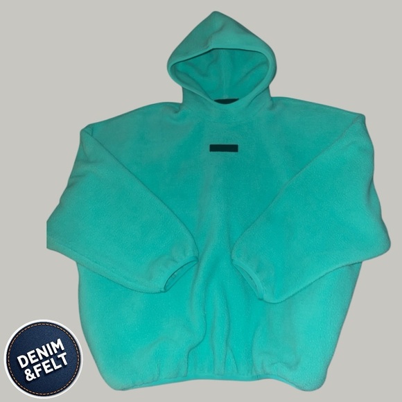 Essentials Fear of God Essentials Mint Leaf Polar Fleece Hoodie/Pullover | NEW🔥 - Picture 8 of 15